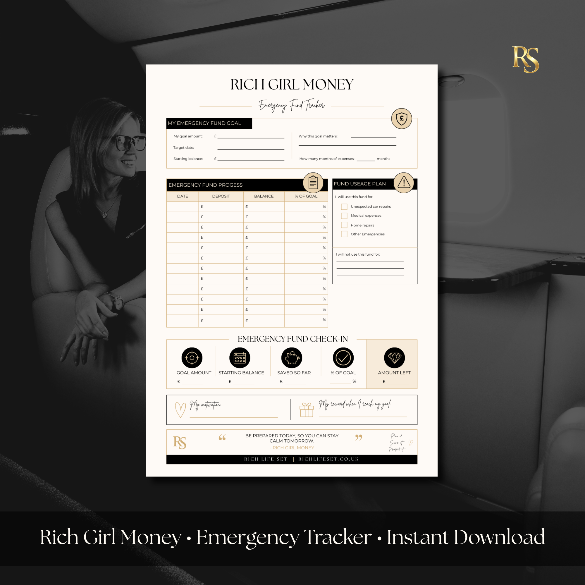 Emergency Fund Tracker Printable