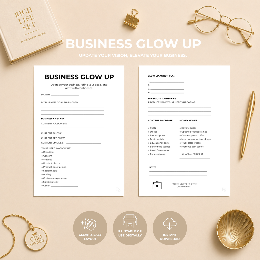 Business Glow Up Planner