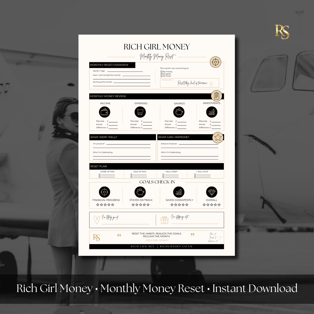 Monthly Money Reset Printable