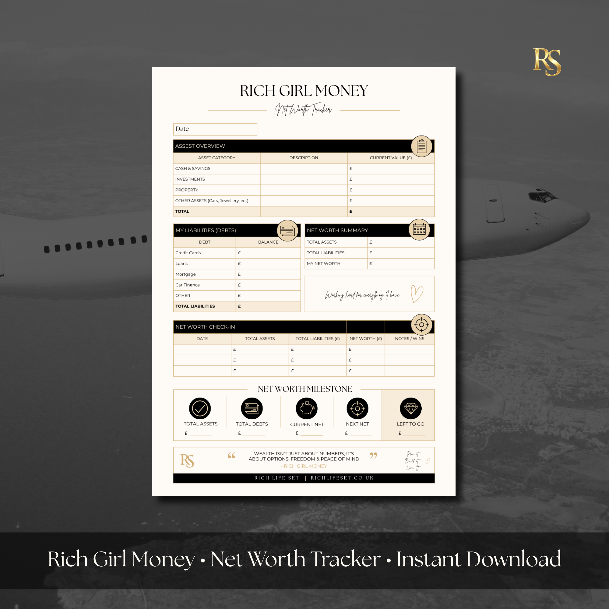 Net Worth Tracker Printable