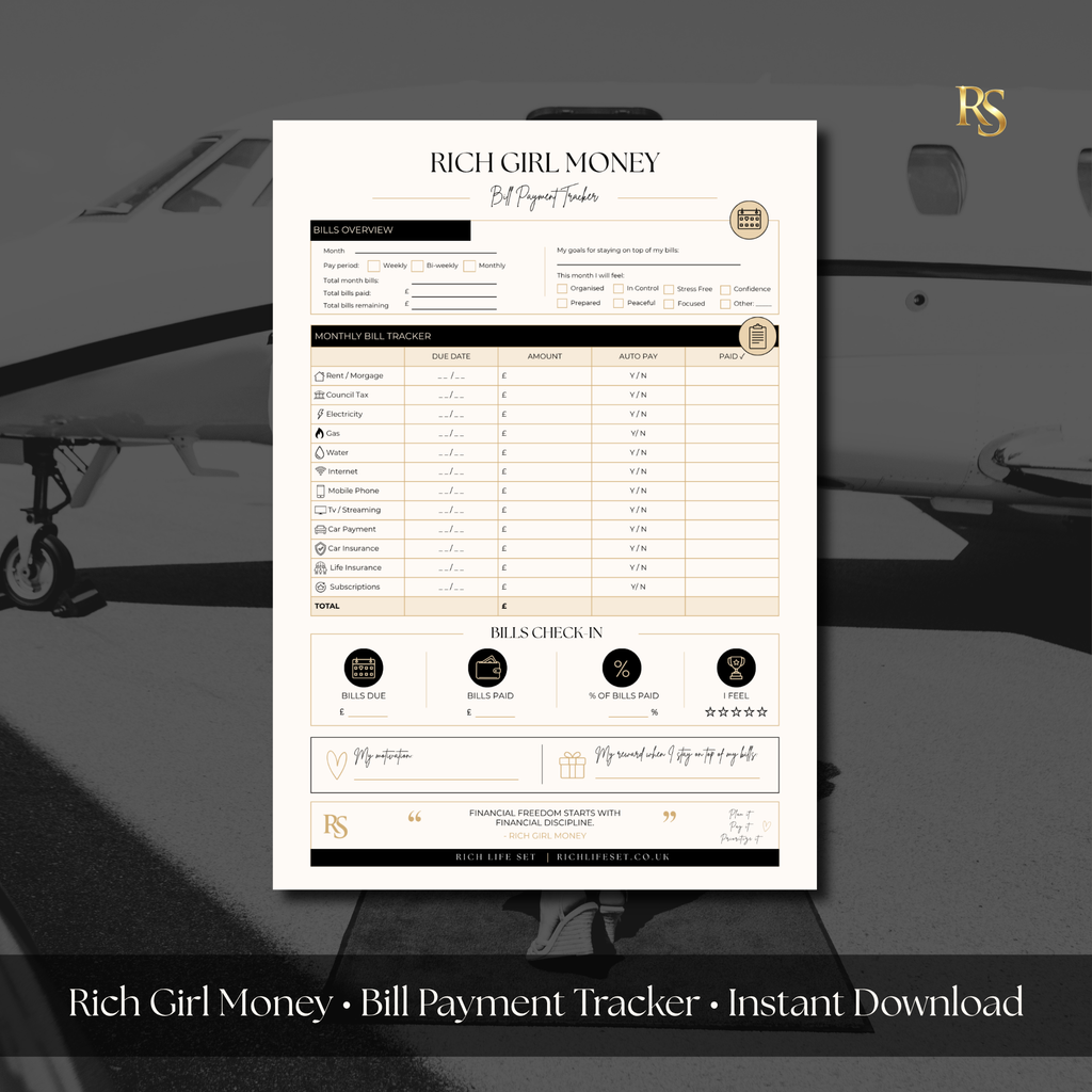 Bill Payment Tracker Printable