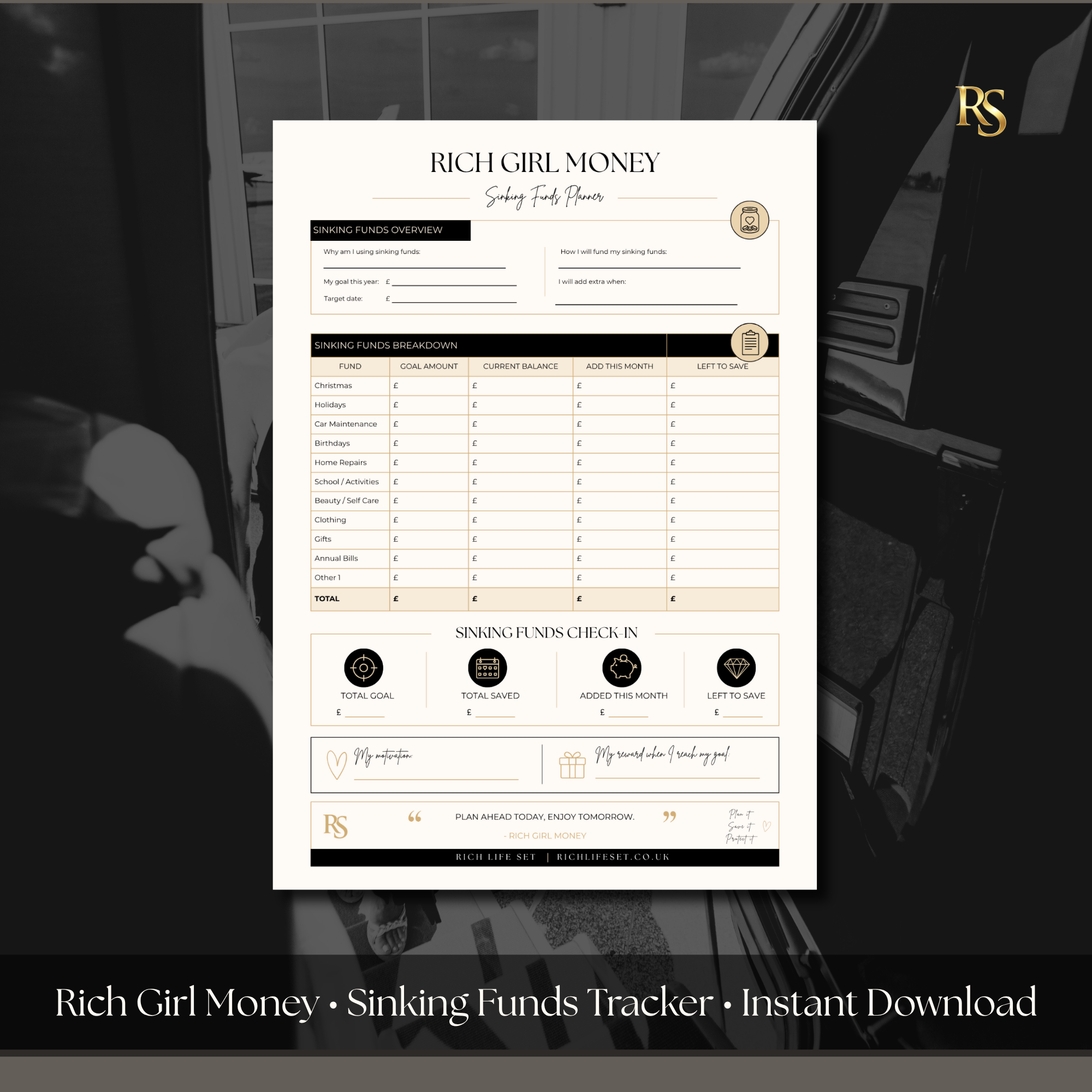 Sinking Funds Planner Printable