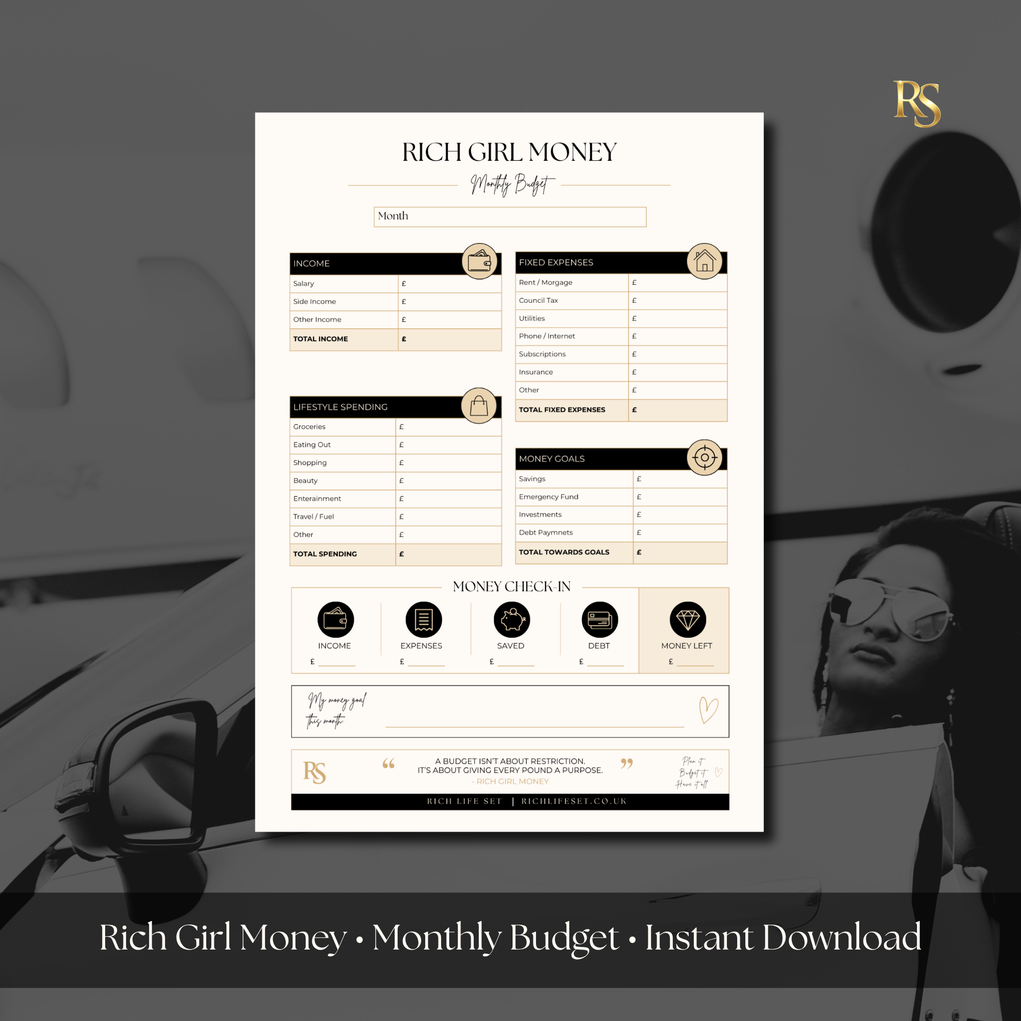 Monthly Budget Planner Printable