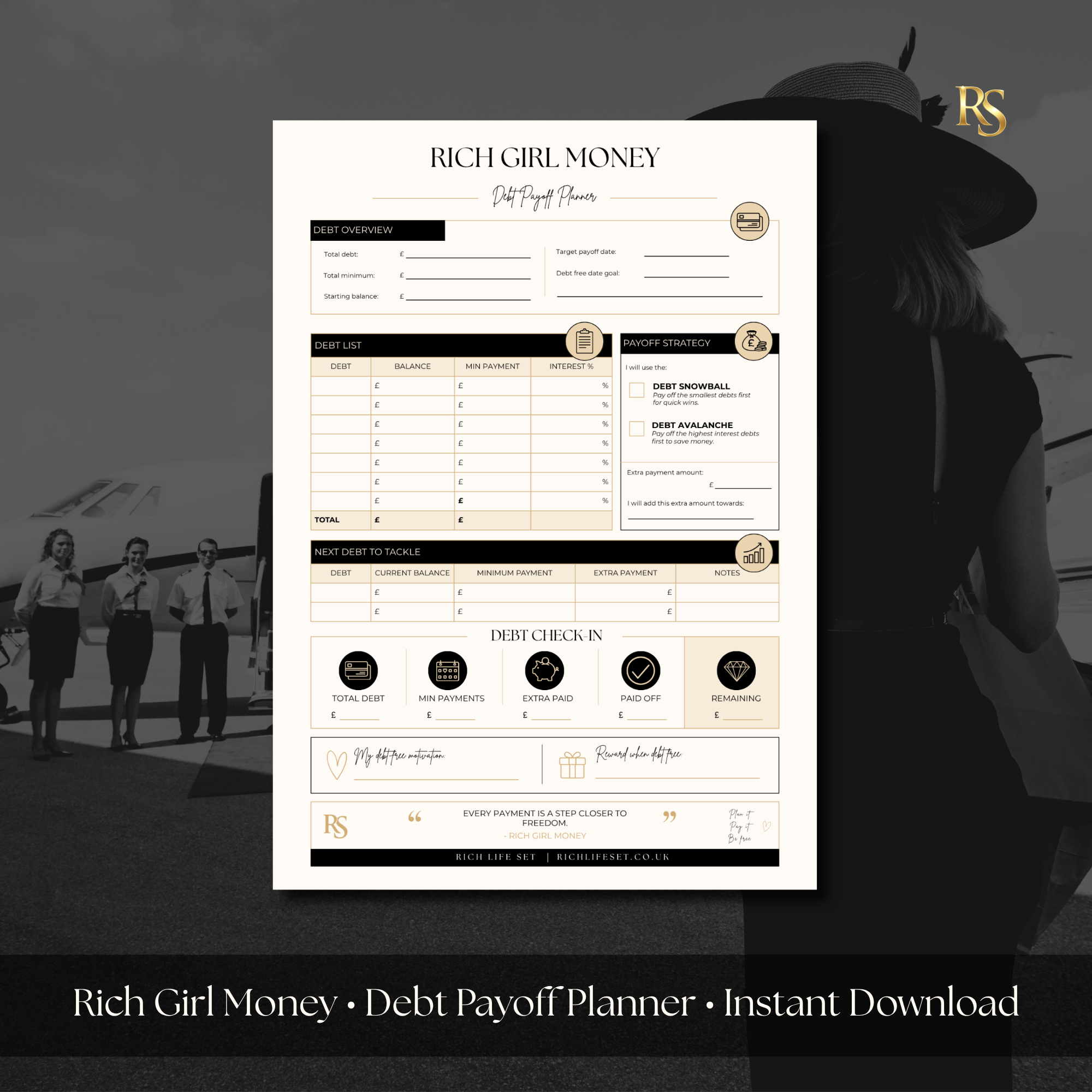 Debt Payoff Planner Printable