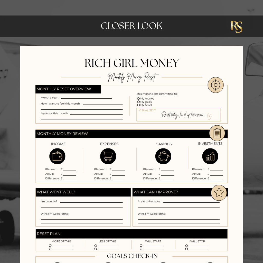 Monthly Money Reset Printable