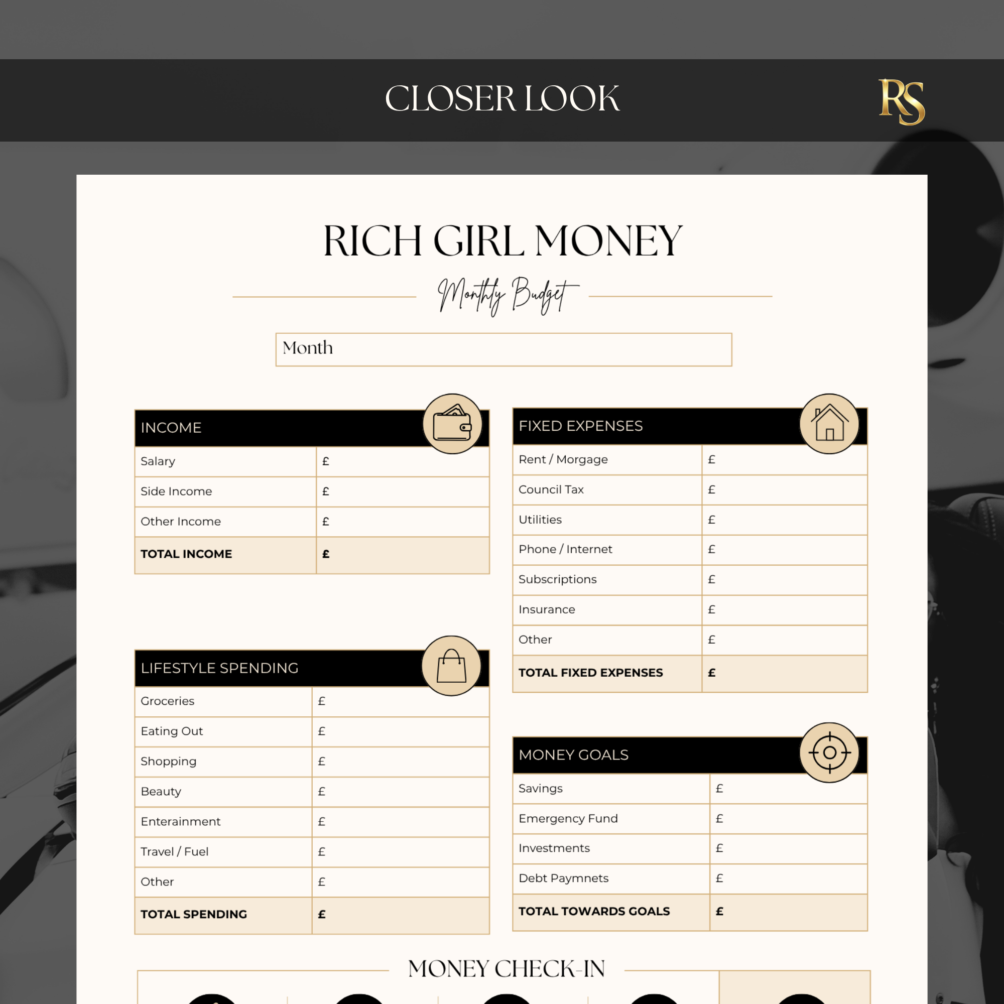 Monthly Budget Planner Printable