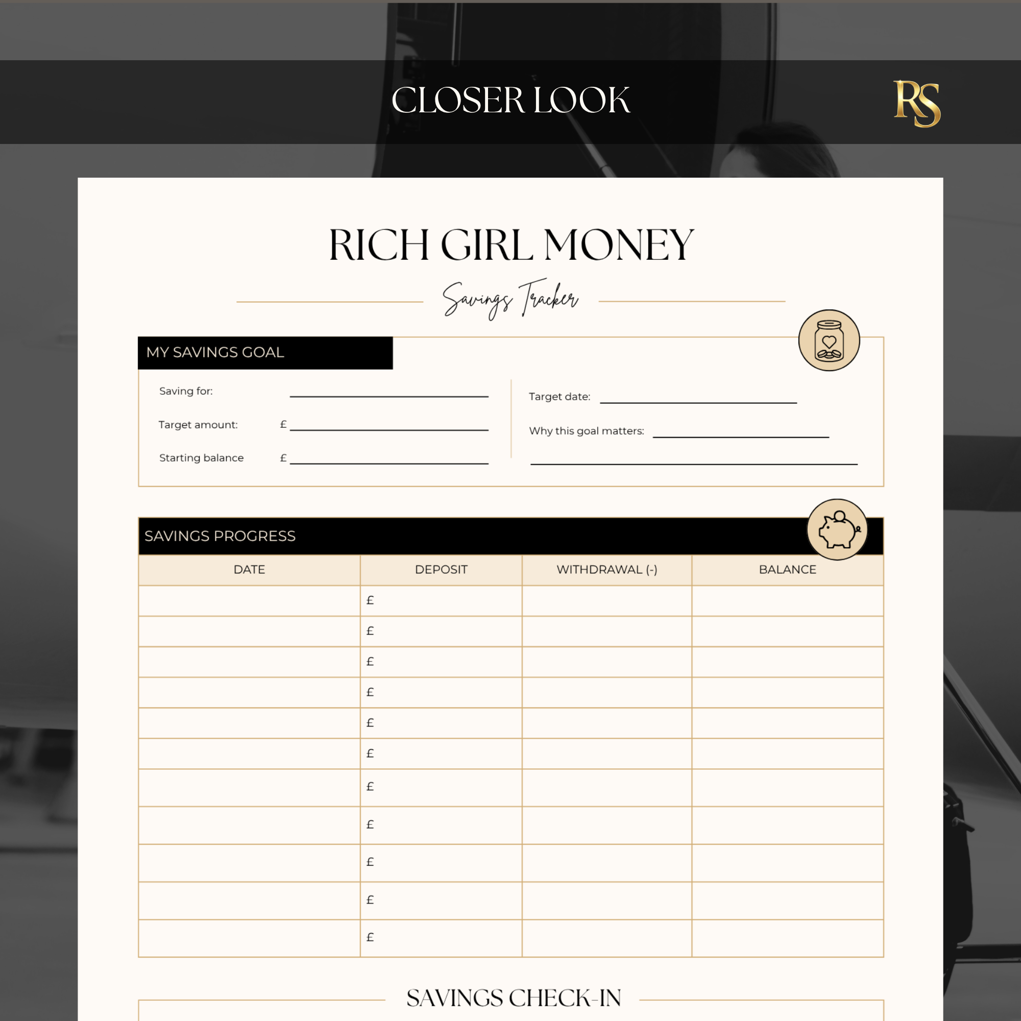 Savings Tracker Printable
