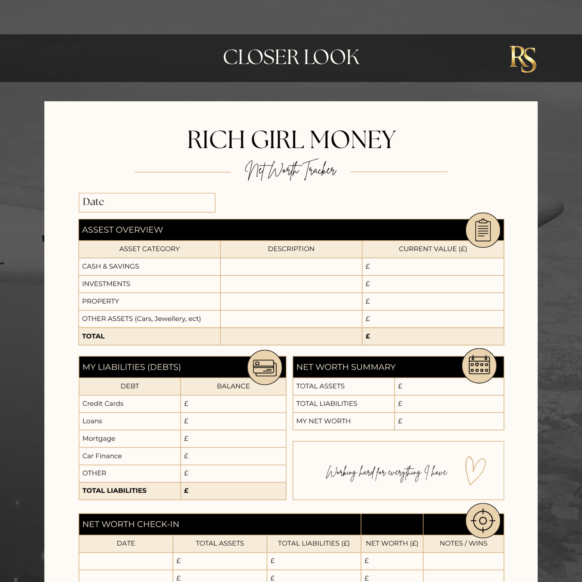 Net Worth Tracker Printable