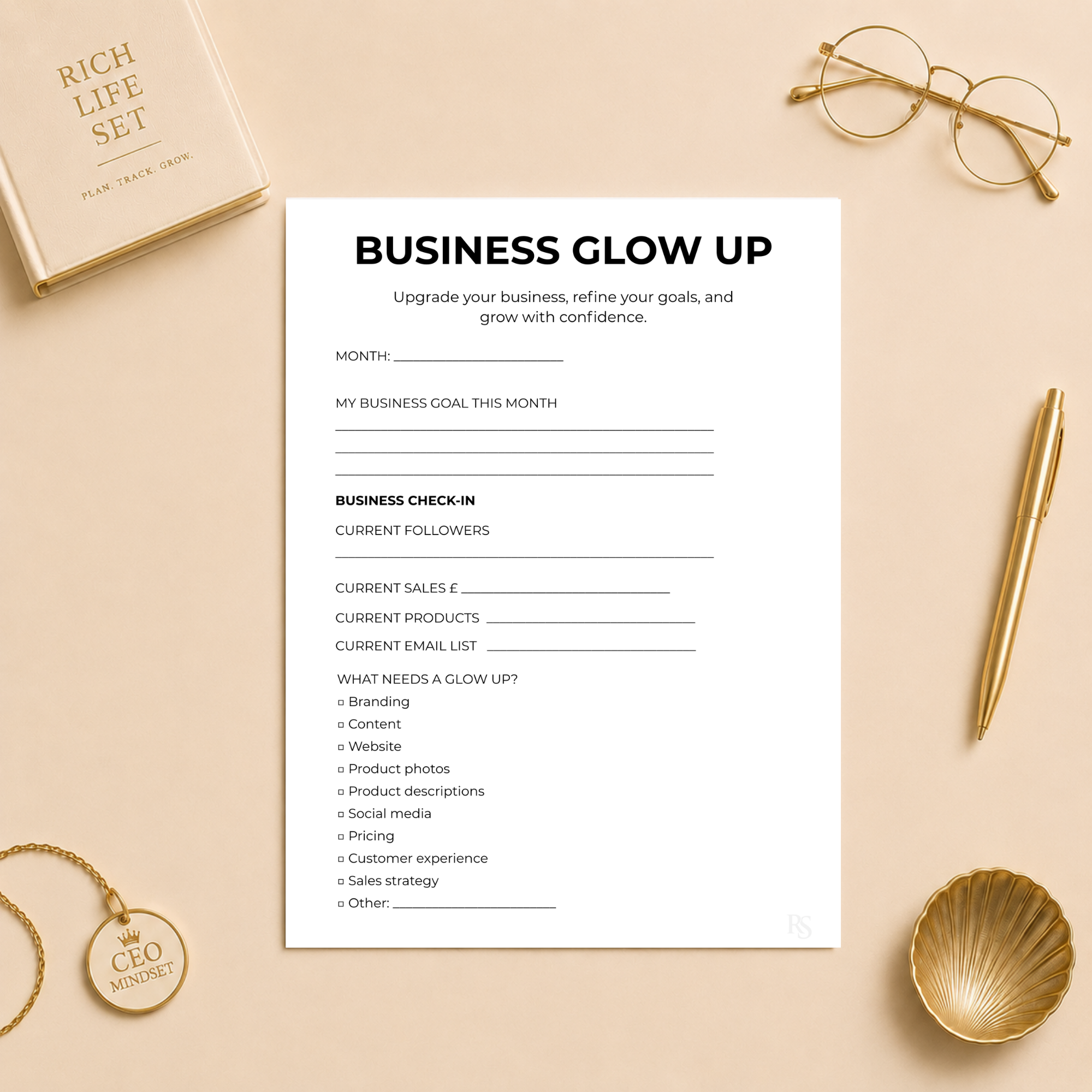 Business Glow Up Planner