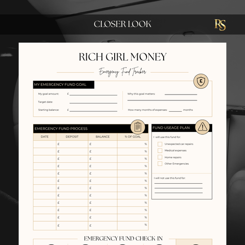 Emergency Fund Tracker Printable