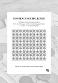 NO SPENDING CHALLENGE TRACKER