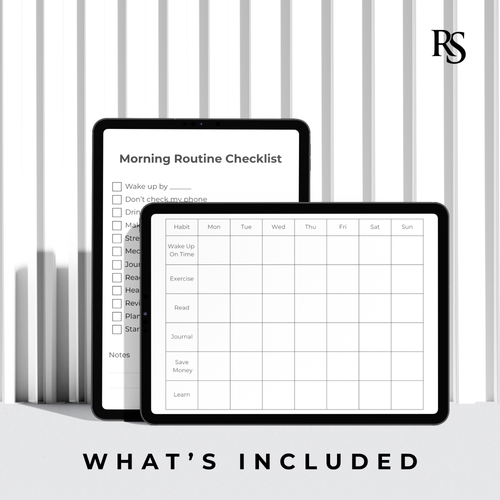 9 Page Millionaire Morning Simple Routine Planner