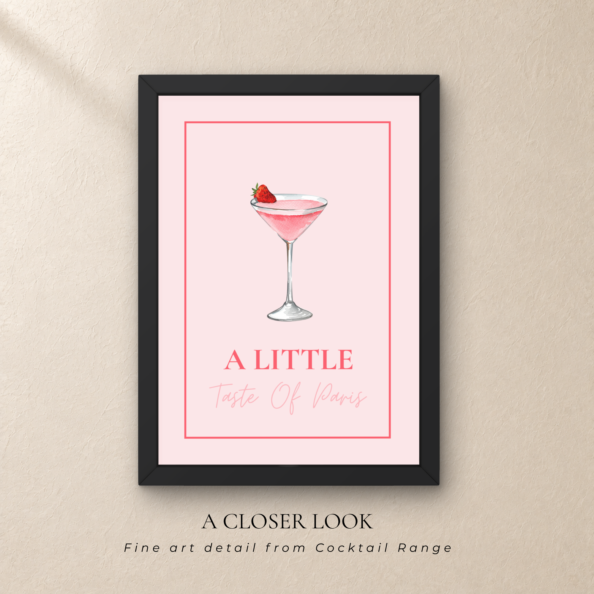 Strawberry Martini Wall Art