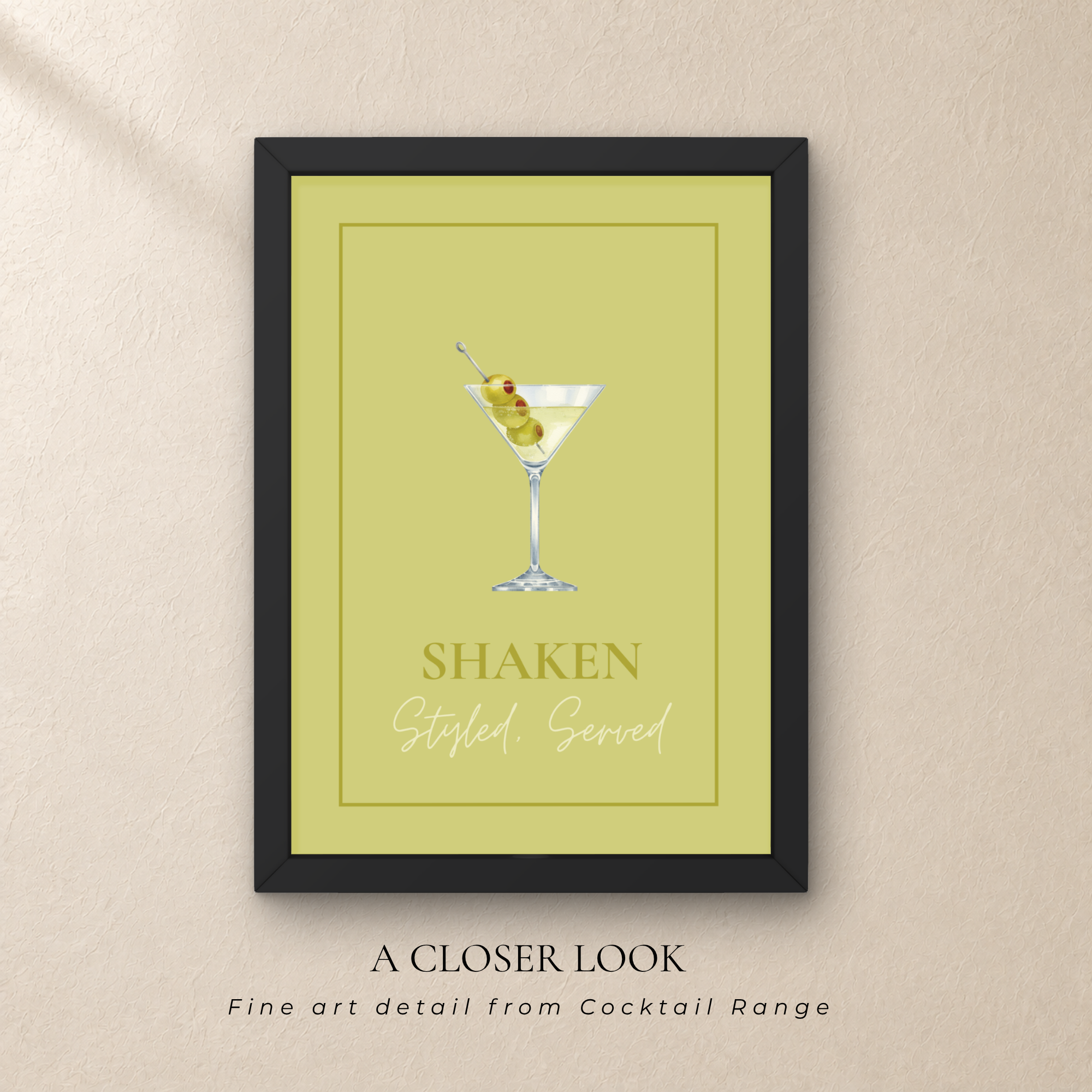 Martini Cocktail Wall Art