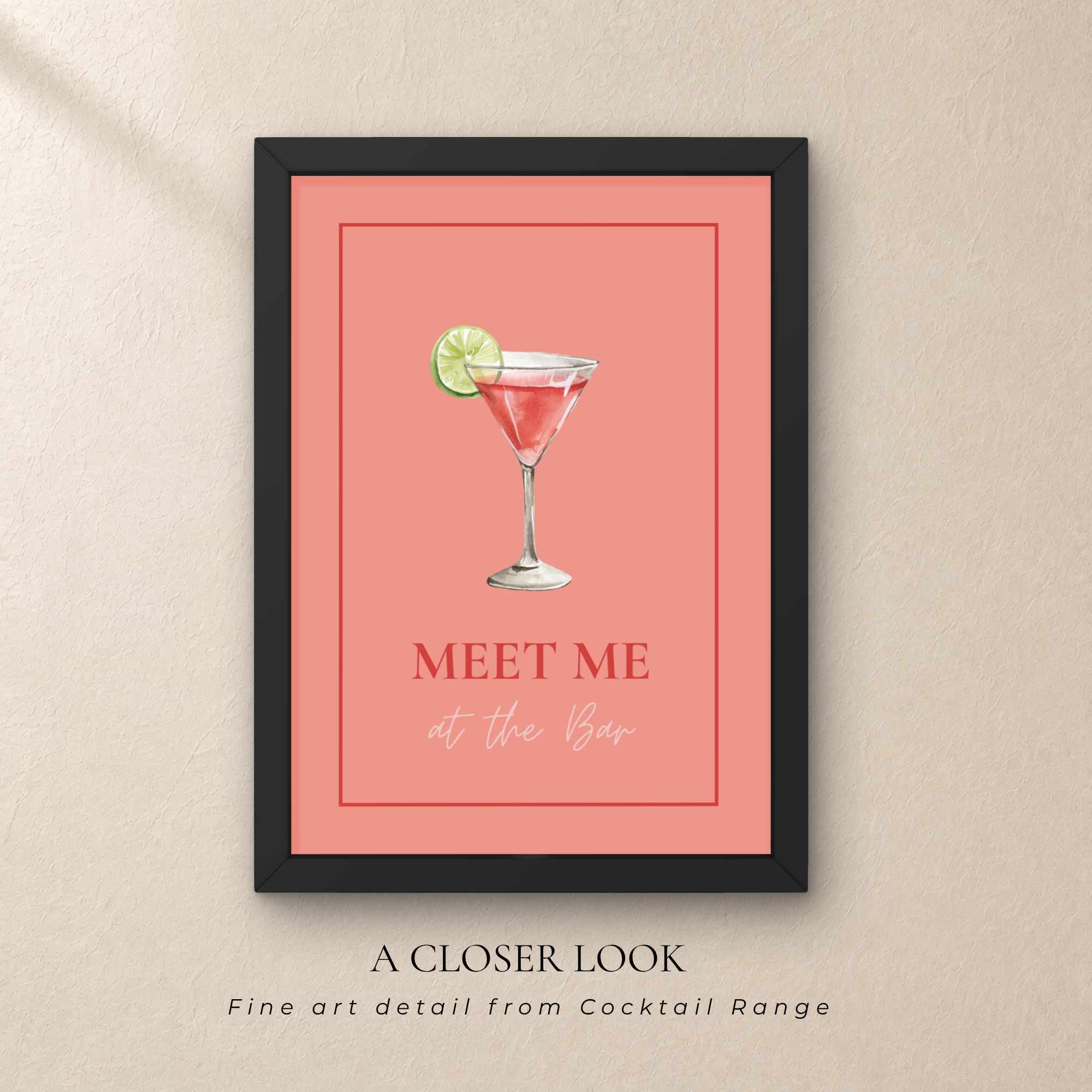 Cosmopolitan Cocktail Wall Art,