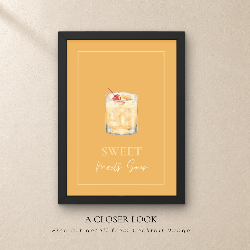 Whiskey Sour Cocktail Wall Art