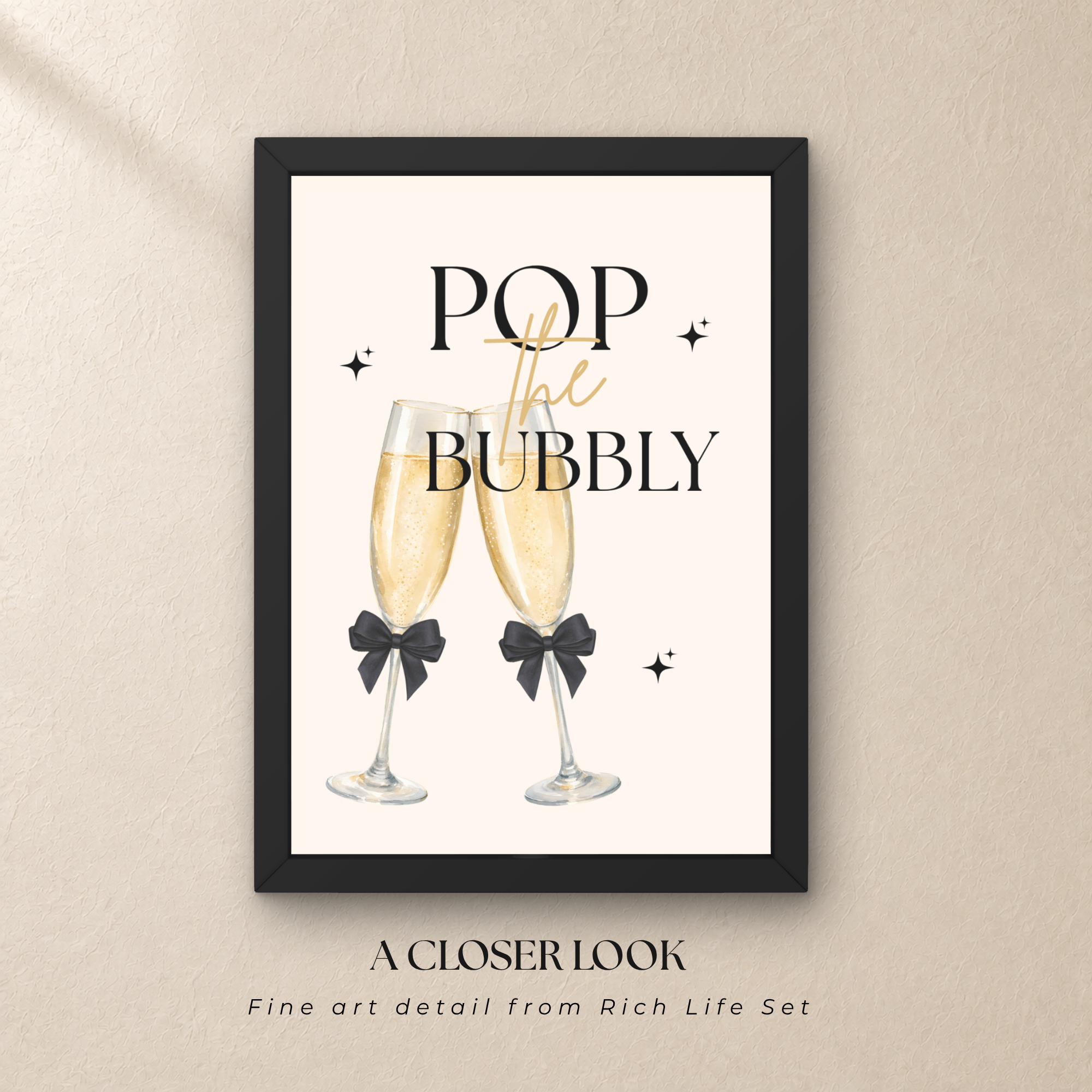 Black Bow Wall Art Trio
