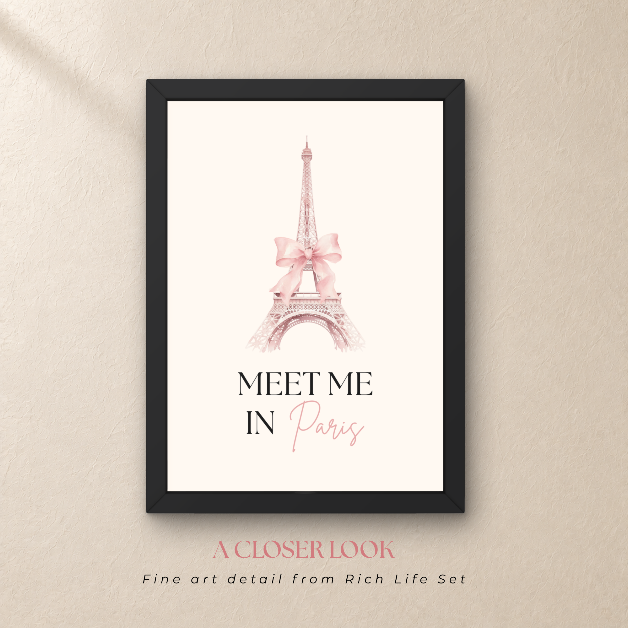 Pink Paris Wall Art Bundle