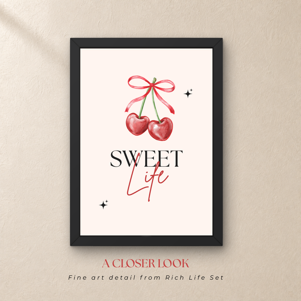 Cherry Wall Art Set of 5