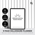 9 Page Millionaire Morning Simple Routine Planner