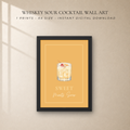 Whiskey Sour Cocktail Wall Art