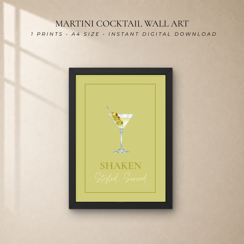 Martini Cocktail Wall Art
