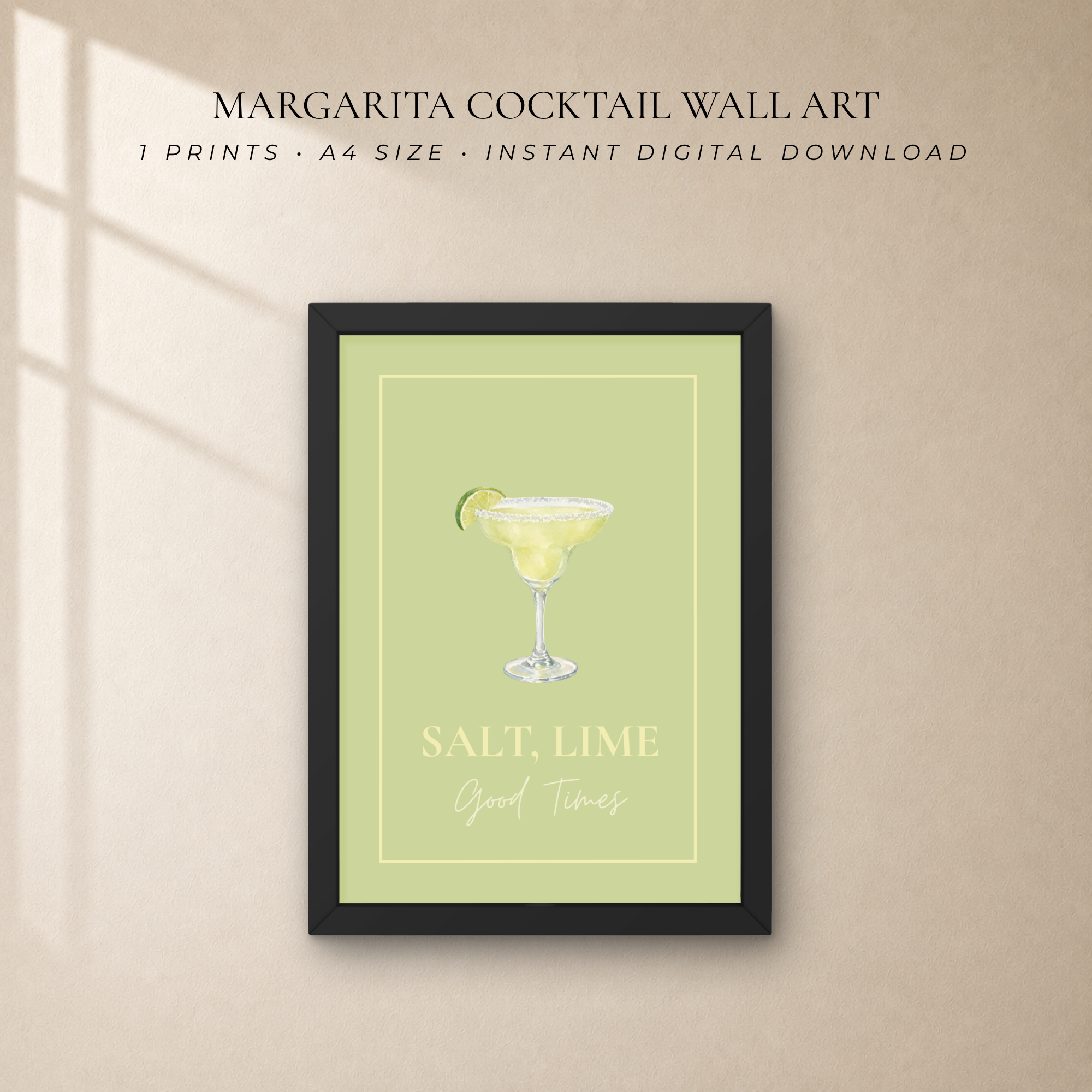 Margarita Cocktail Wall Art