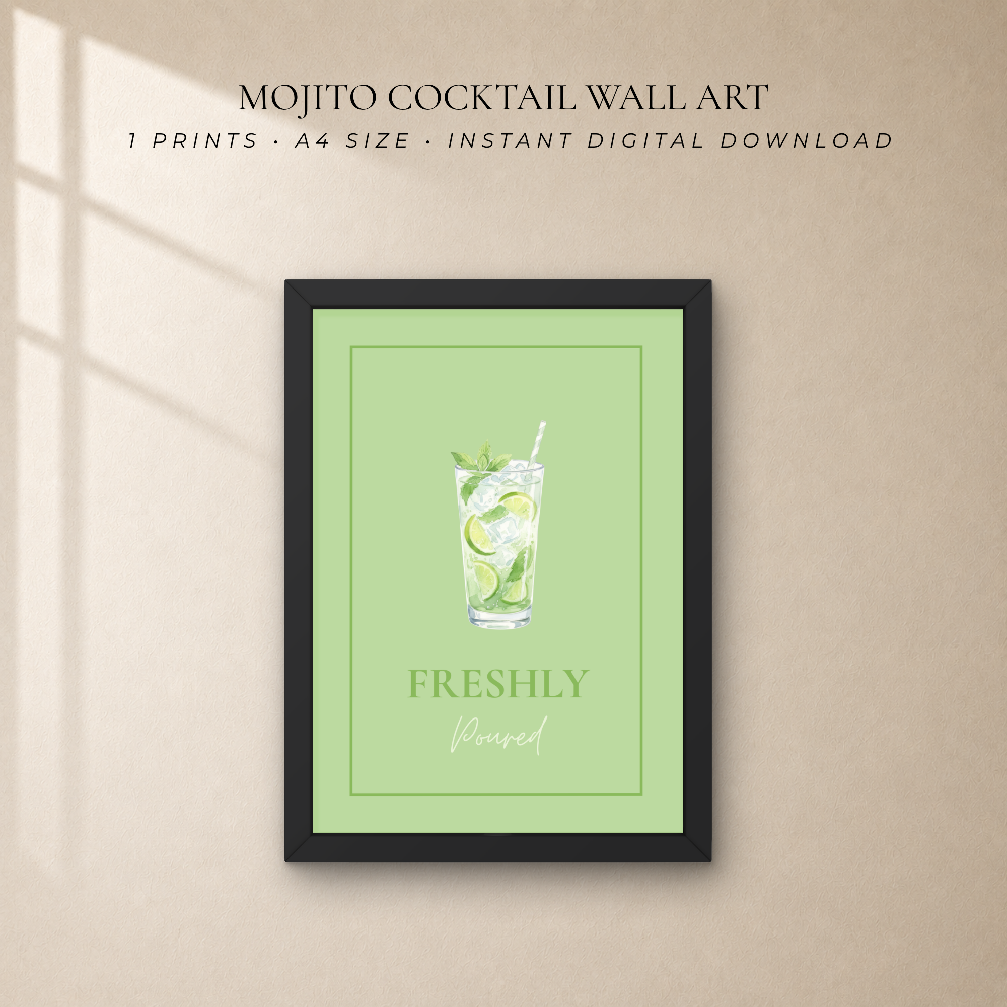 Mojito Cocktail Wall Art