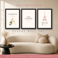 Pink Paris Wall Art Bundle