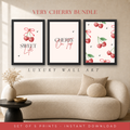 Cherry Wall Art Set of 5