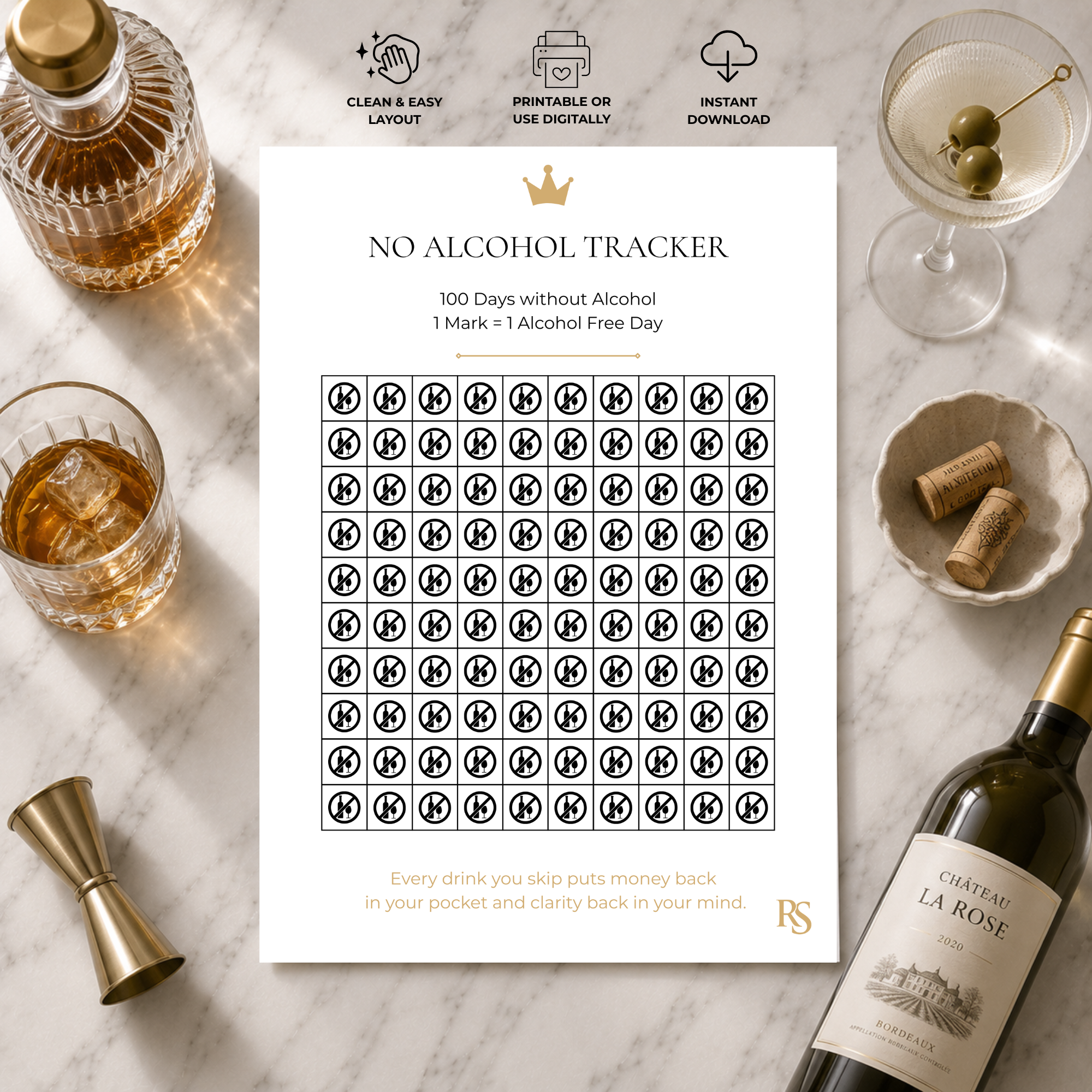 NO ALCOHOL CHALLENGE TRACKER