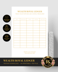 Wealth Royal Ledger | Luxury A4 Printable PDF