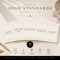 High Standards Affirmation Cards
