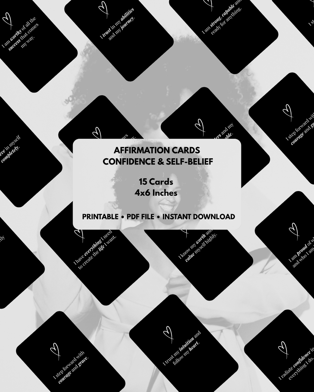 Confidence & Self-Belief Affirmation Cards